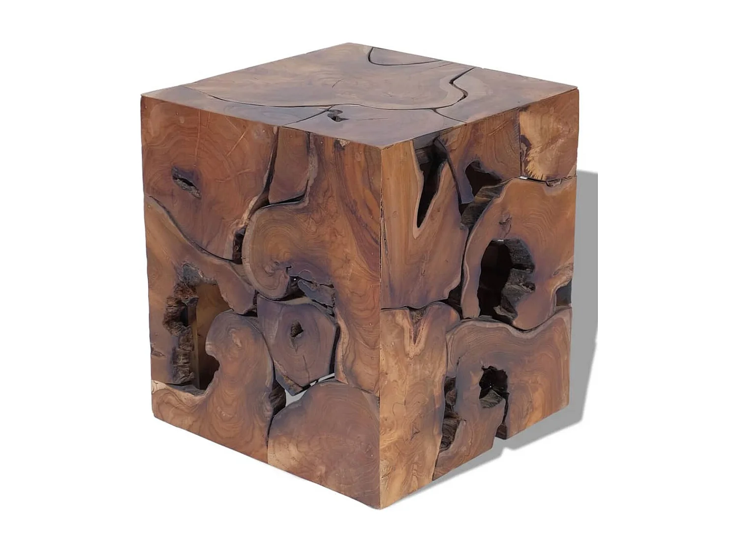 Tabouret assise support plantes bois marron 30 x 30 x 45 cm DEC026336