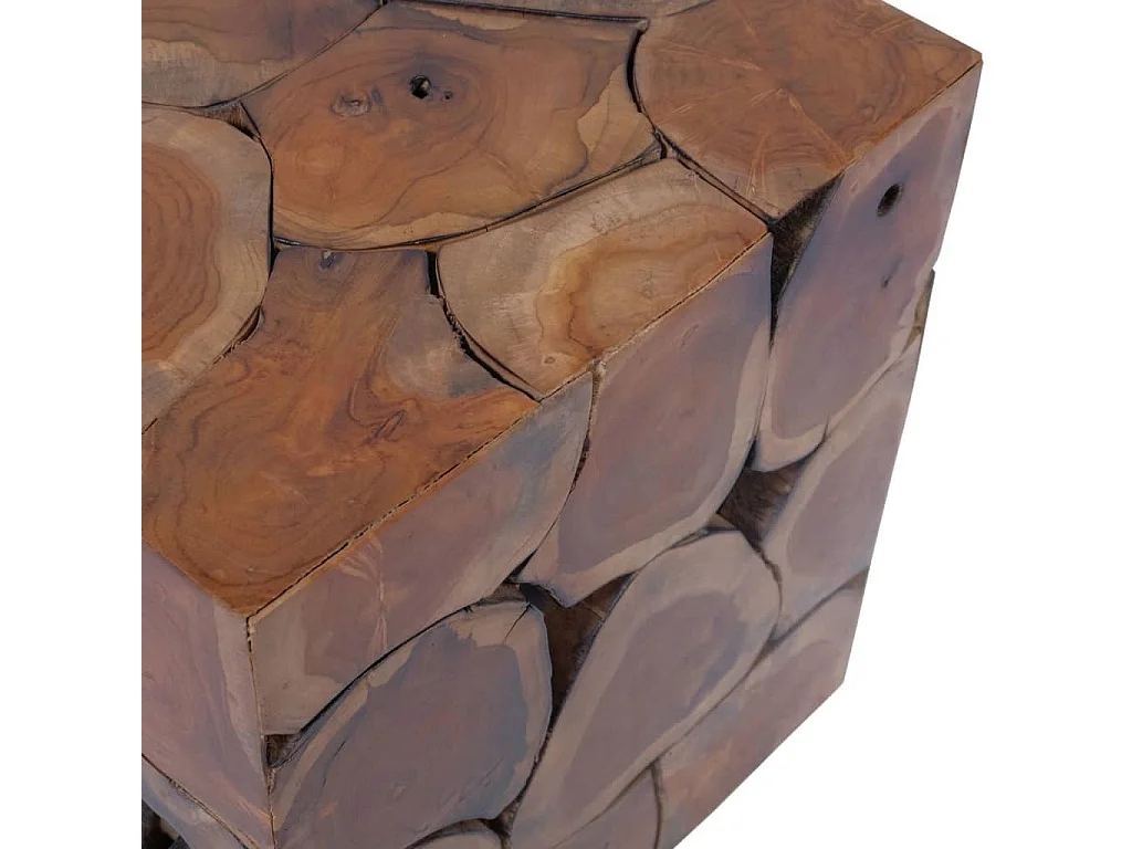 Tabouret assise support plantes bois marron 30 x 30 x 45 cm DEC026336