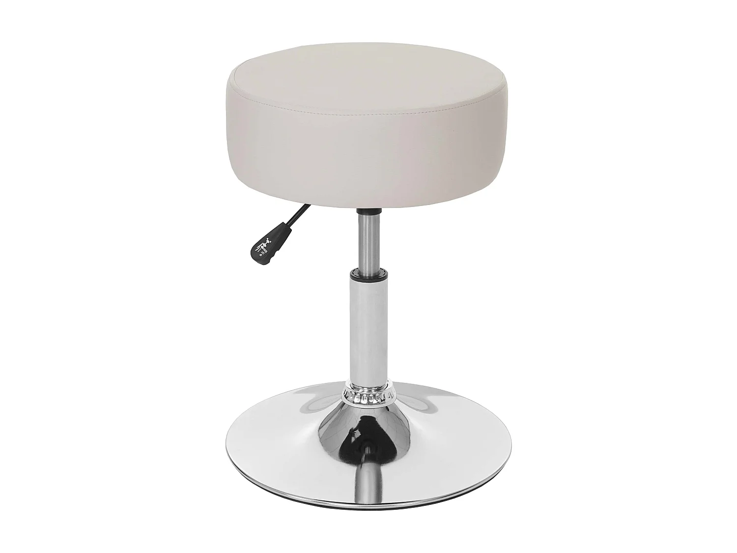 Lot de 2 tabourets PVC crème 35 x 35 x 43 cm 04_0000504