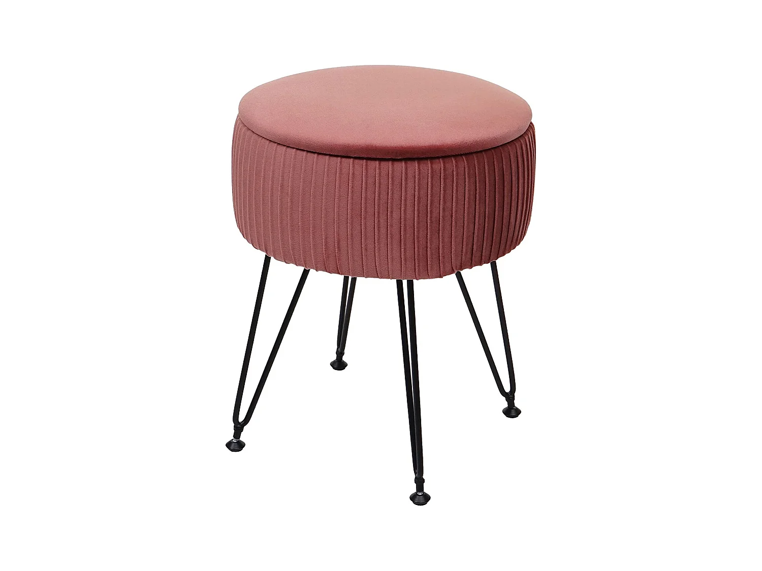 Tabouret avec compartiment de noire 33 x 33 x 42 cm TABO04016
