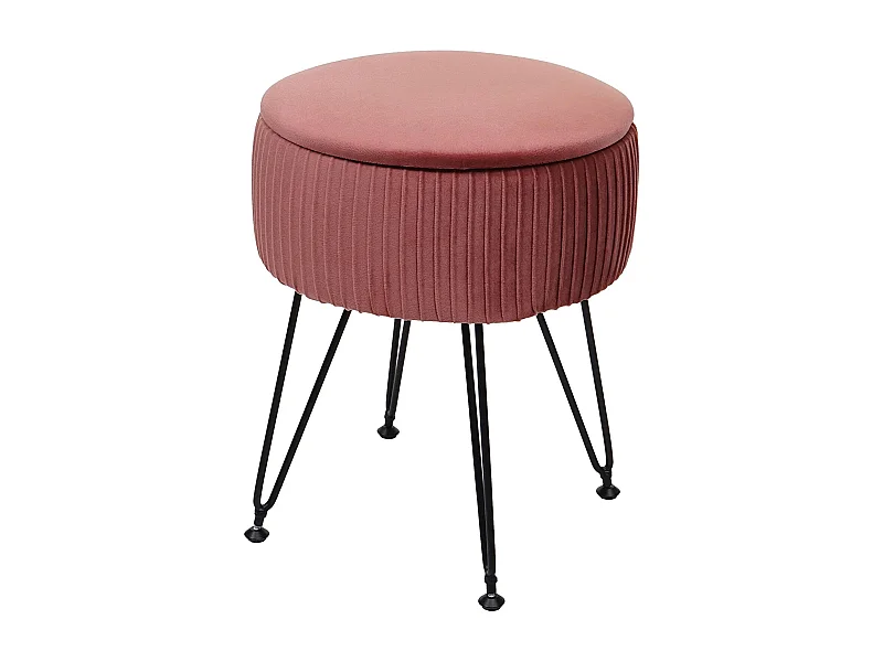 Tabouret avec compartiment de noire 33 x 33 x 42 cm TABO04016