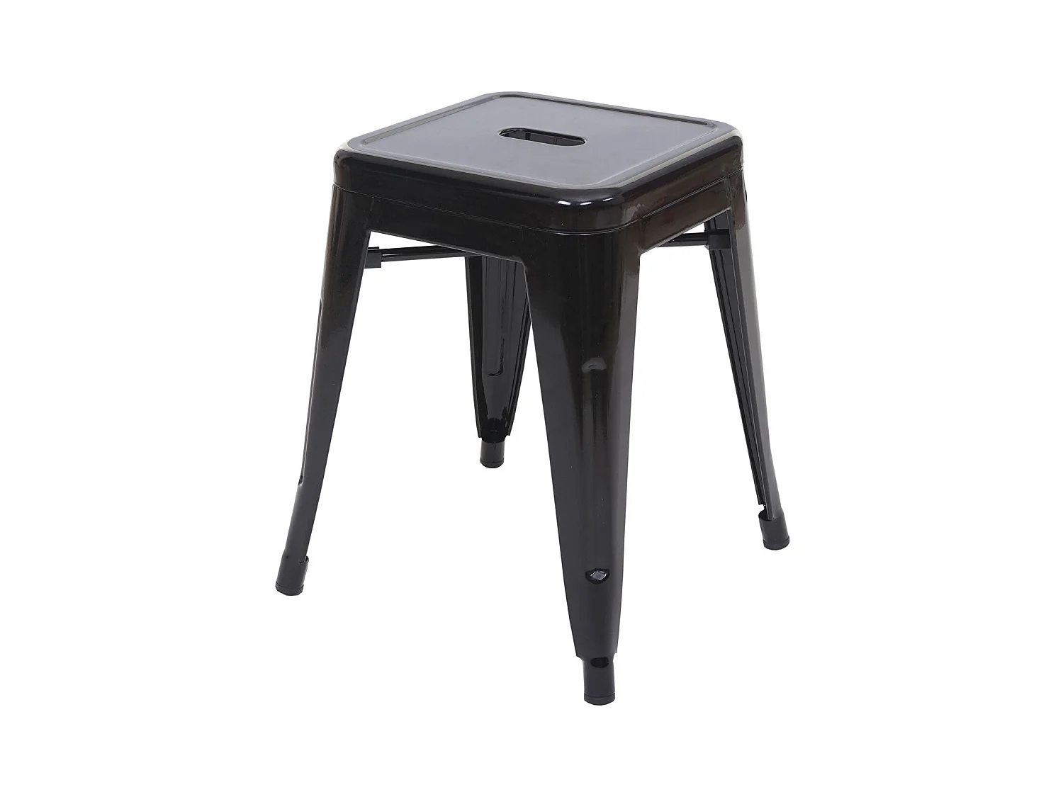 Lot de 4 tabourets métal argentée 39 x 39 x 46 cm 04_0005235