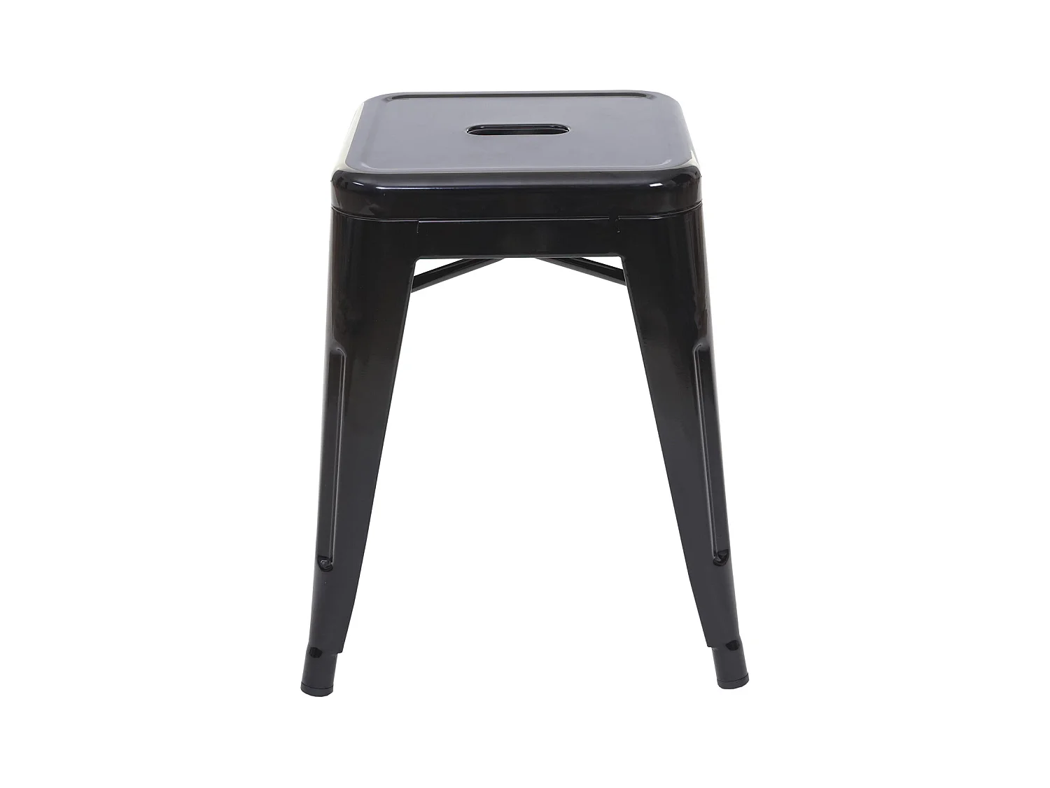 Lot de 4 tabourets métal argentée 39 x 39 x 46 cm 04_0005235