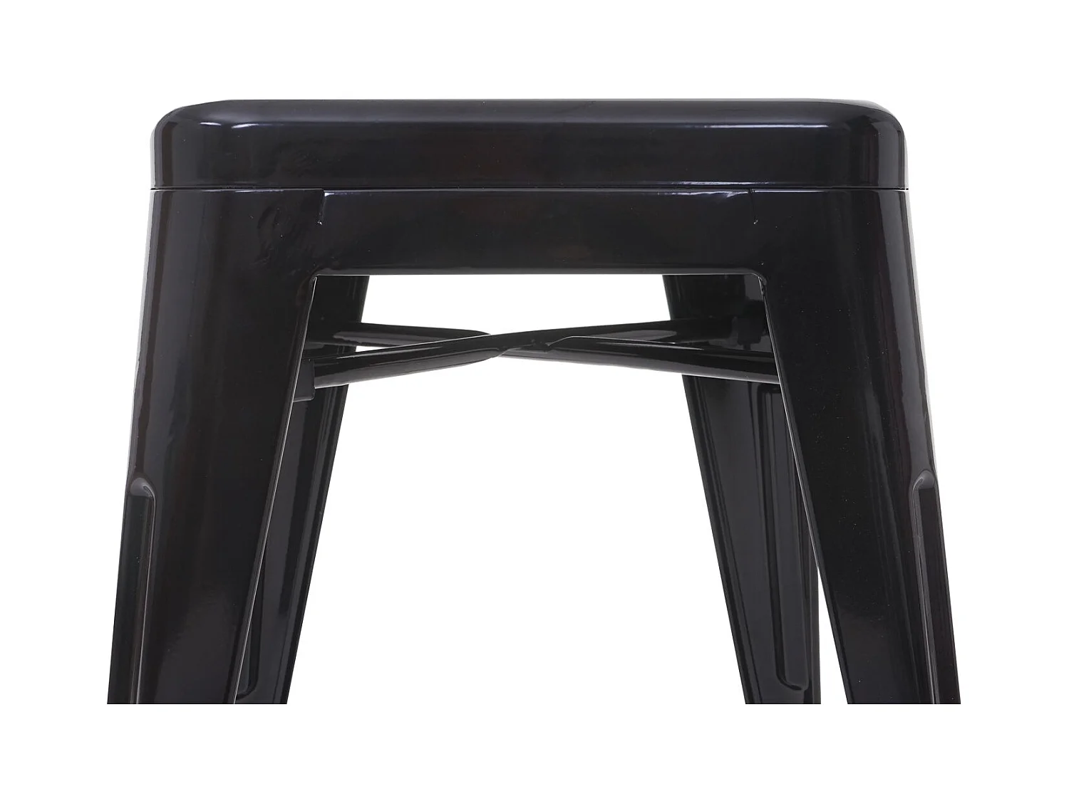 Lot de 4 tabourets métal argentée 39 x 39 x 46 cm 04_0005235