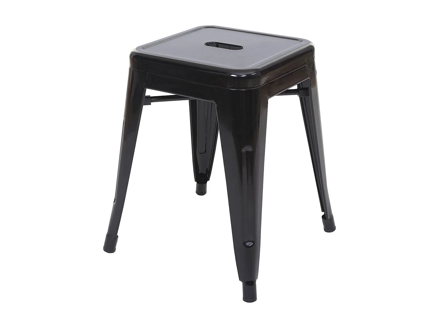 Lot de 4 tabourets métal argentée 39 x 39 x 46 cm 04_0005235