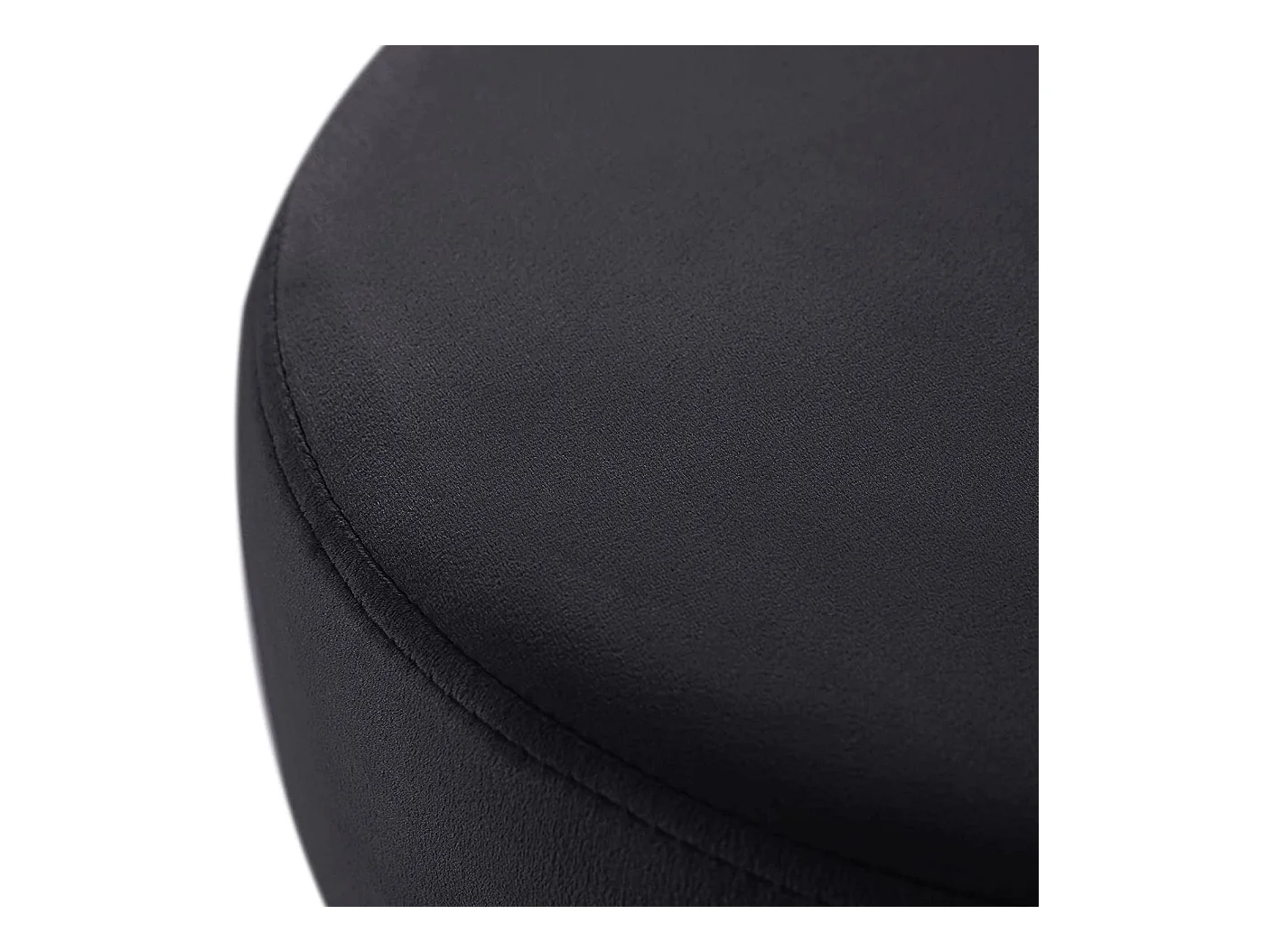 Tabouret en tissu velours métal argentée 35 x 35 x 45 cm TABO09075