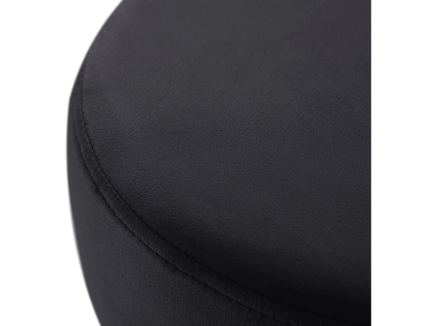 Tabouret en tissu velours métal argentée 35 x 35 x 45 cm TABO09075