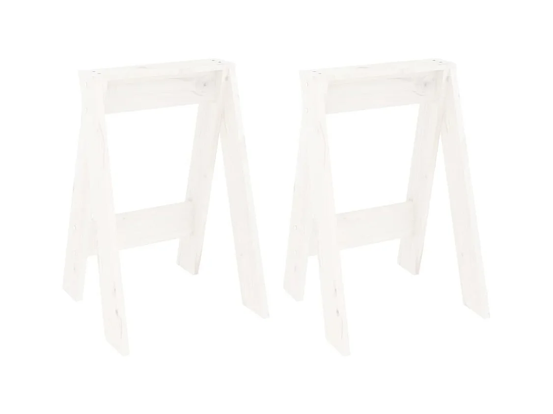 Tabouret assise siège de bois blanche 40 x 40 x 60 cm DEC026404
