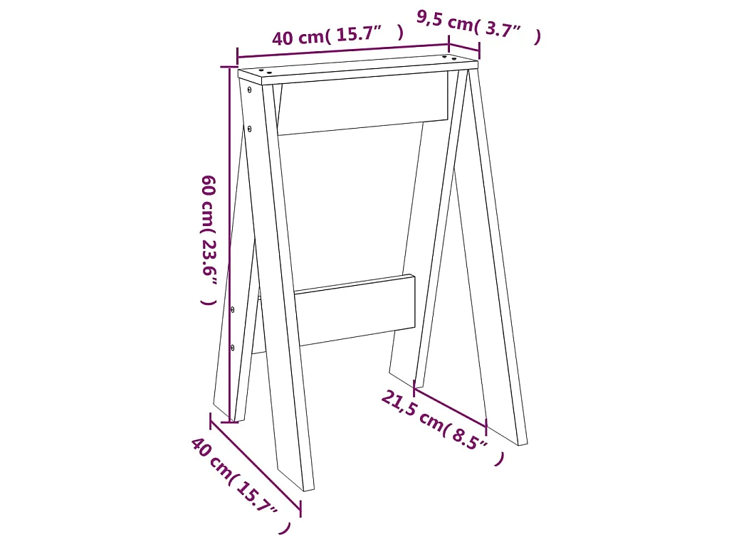 Tabouret assise siège de bois blanche 40 x 40 x 60 cm DEC026404