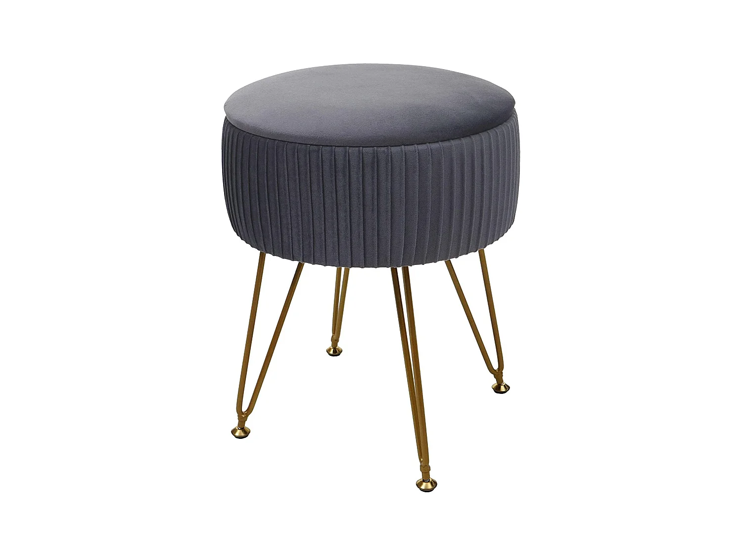 Tabouret avec compartiment de grise 33 x 33 x 42 cm TABO04012