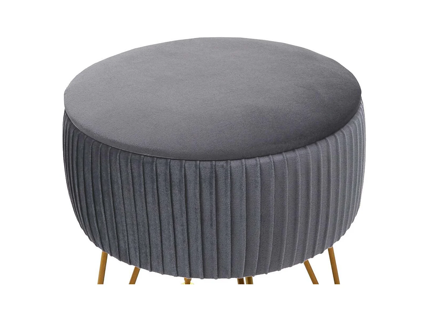 Tabouret avec compartiment de grise 33 x 33 x 42 cm TABO04012