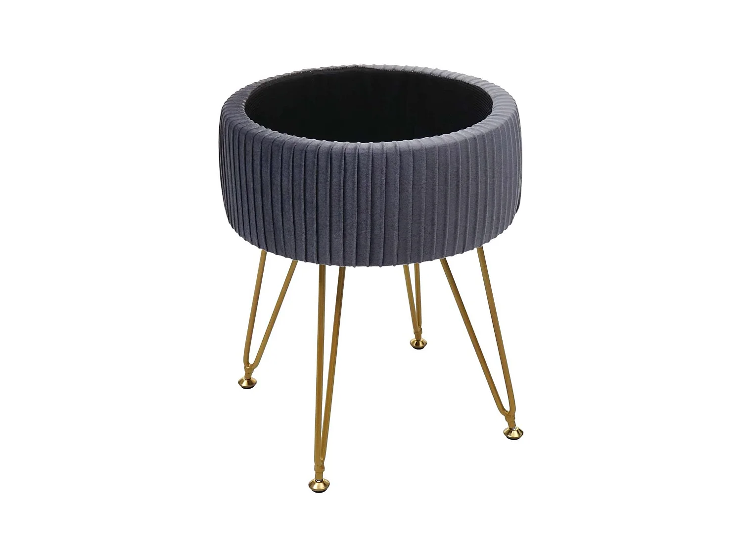 Tabouret avec compartiment de grise 33 x 33 x 42 cm TABO04012