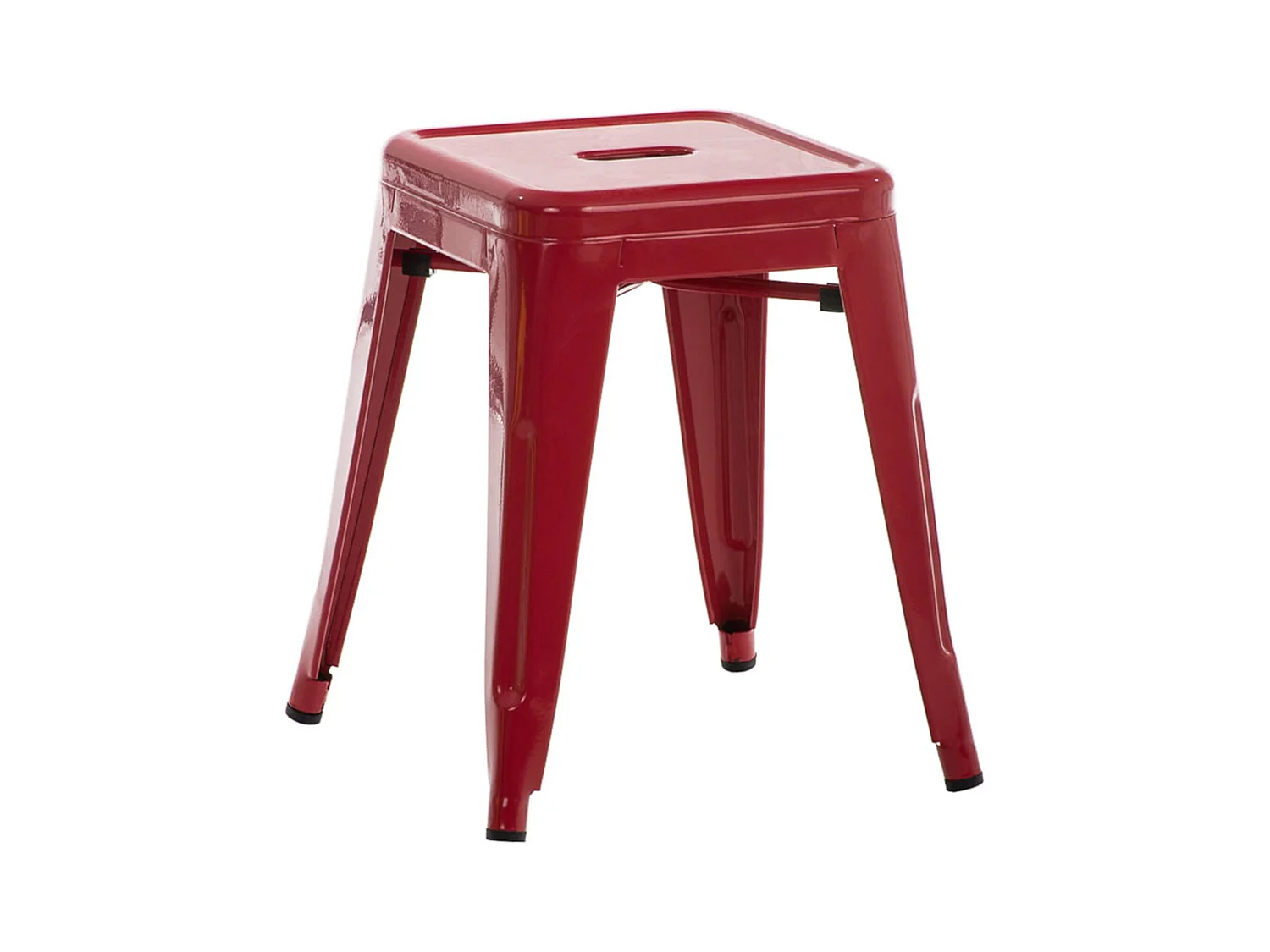 Tabouret bas design industriel métal argentée 40 x 40 x 46 cm 10_0005493