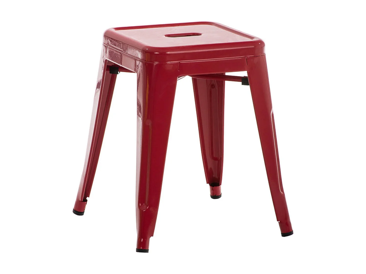 Tabouret bas design industriel métal argentée 40 x 40 x 46 cm 10_0005493