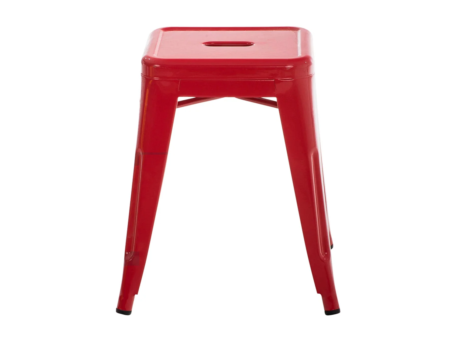 Tabouret bas design industriel métal argentée 40 x 40 x 46 cm 10_0005493