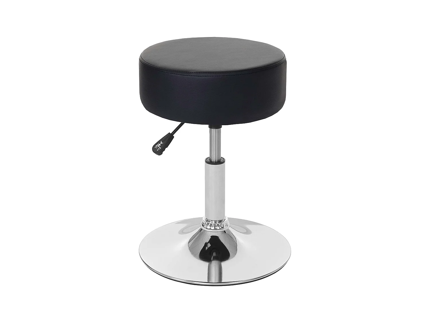 Lot de 2 tabourets PVC noire 35 x 35 x 43 cm 04_0005218