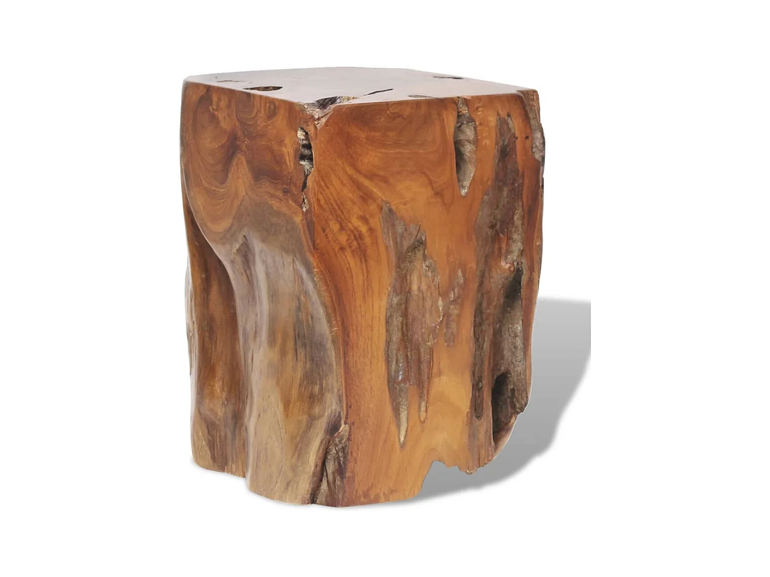 Tabouret assise support de bois marron 30 x 30 x 40 cm DEC026334