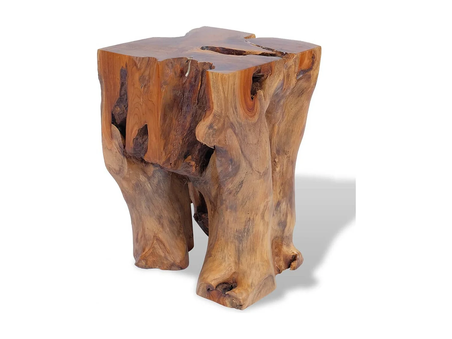 Tabouret assise support de bois marron 30 x 30 x 40 cm DEC026334