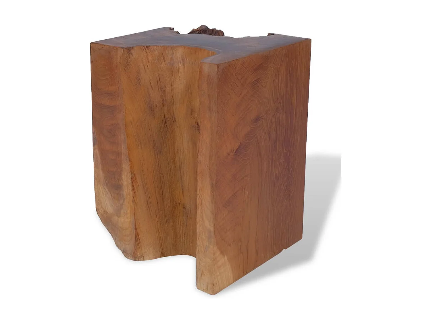 Tabouret assise support de bois marron 30 x 30 x 40 cm DEC026334