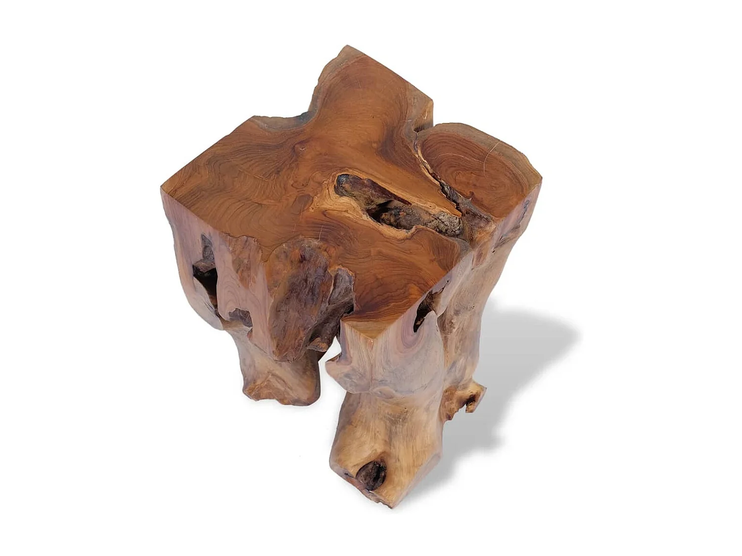 Tabouret assise support de bois marron 30 x 30 x 40 cm DEC026334