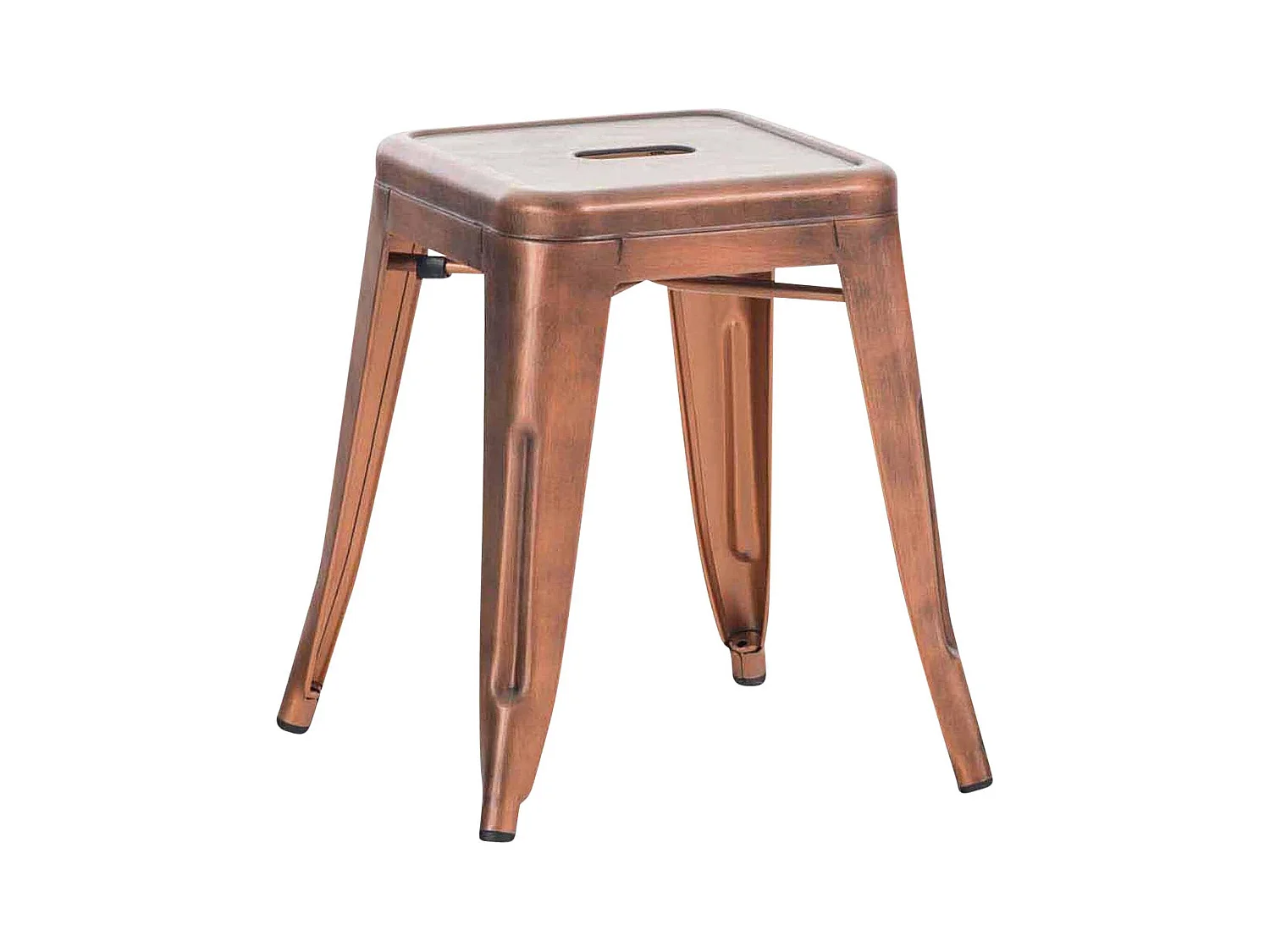 Tabouret bas design industriel métal cuivre 40 x 40 x 46 cm 10_0005494