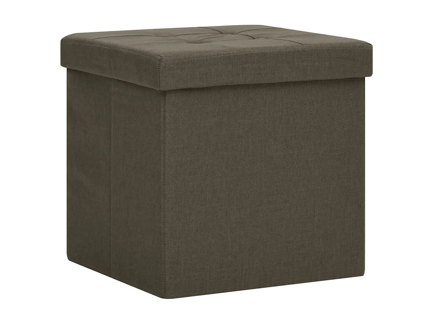 Lot de 2 tabouret tissu marron 38 x 38 x 38 cm DEC026393