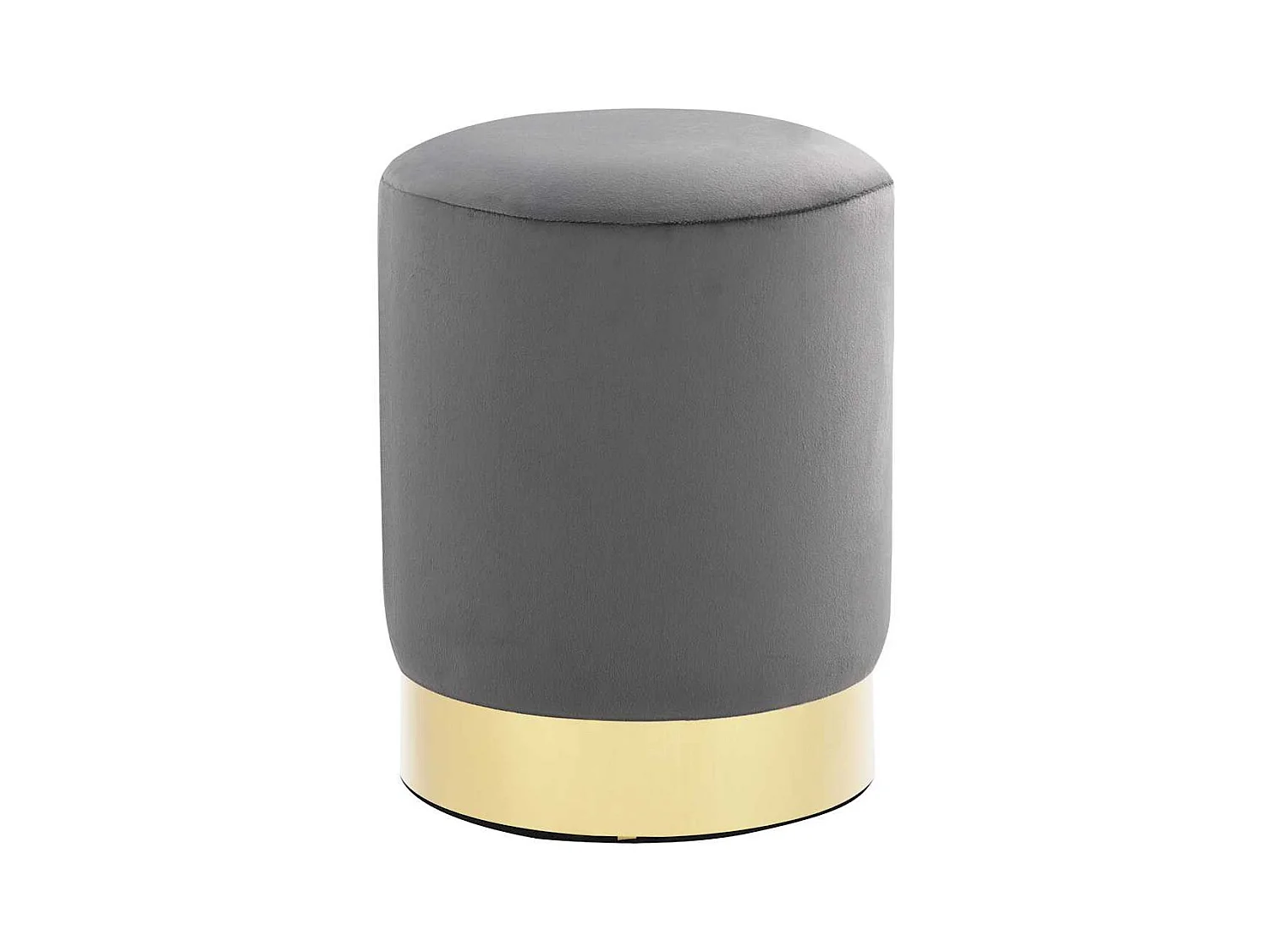 Tabouret assise pouf design métal grise 28 x 28 x 36 cm DEC026360