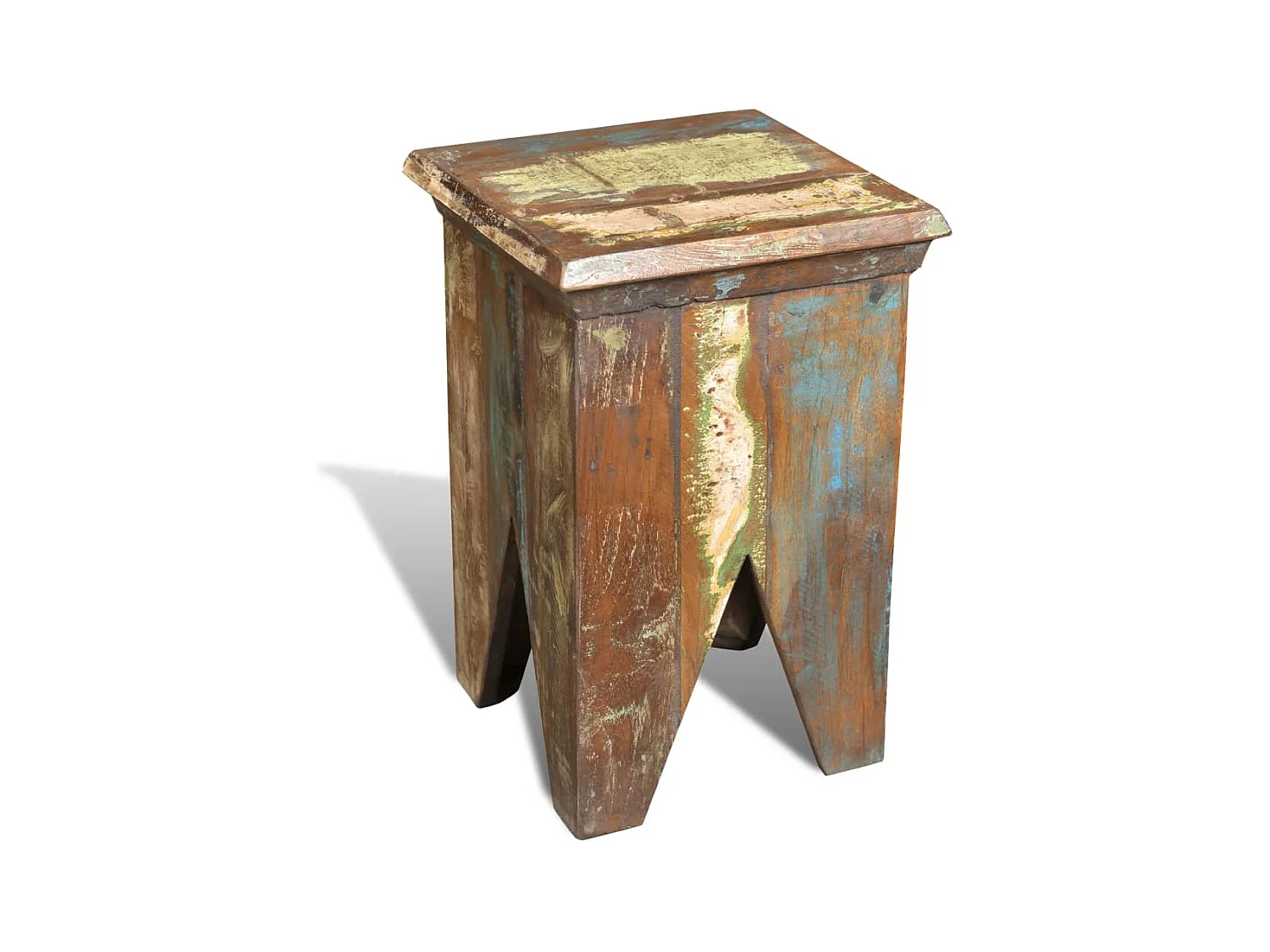 Tabouret assise support plantes bois marron 30 x 30 x 45 cm DEC026330