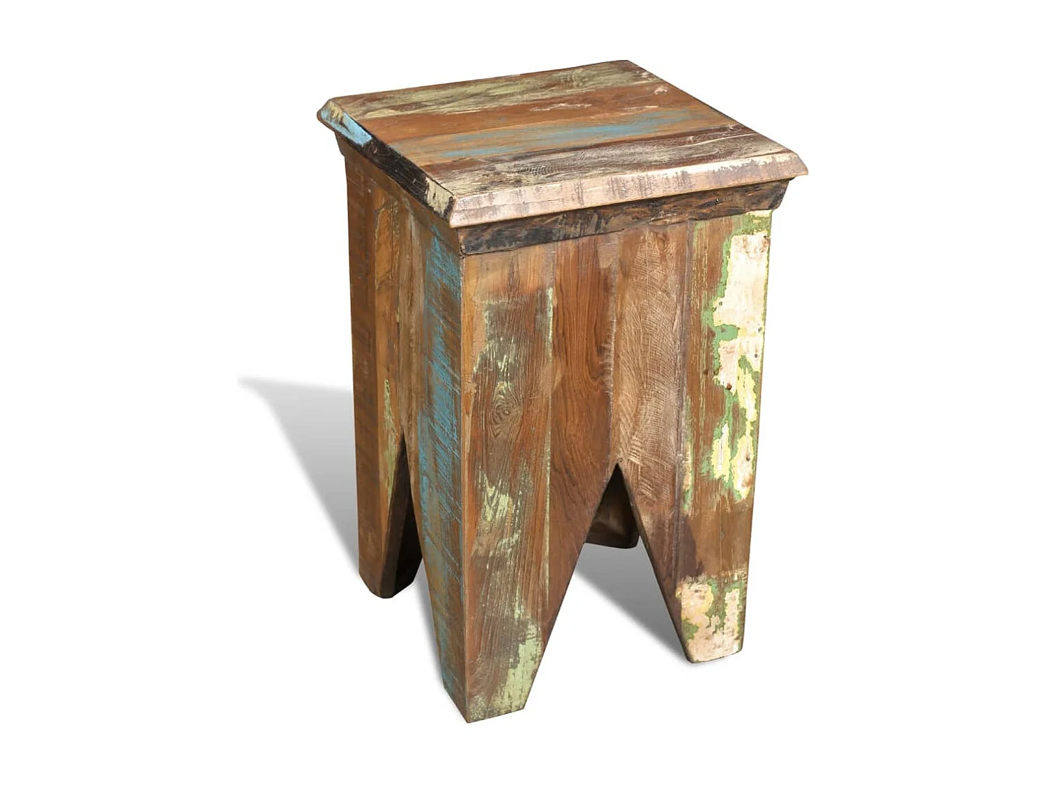 Tabouret assise support plantes bois marron 30 x 30 x 45 cm DEC026330