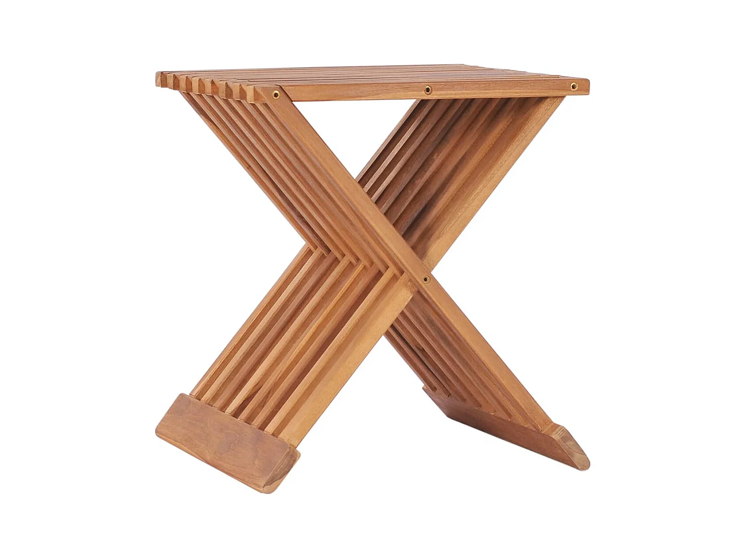 Tabouret assise pliable design bois marron 40 x 32 x 45 cm DEC026365