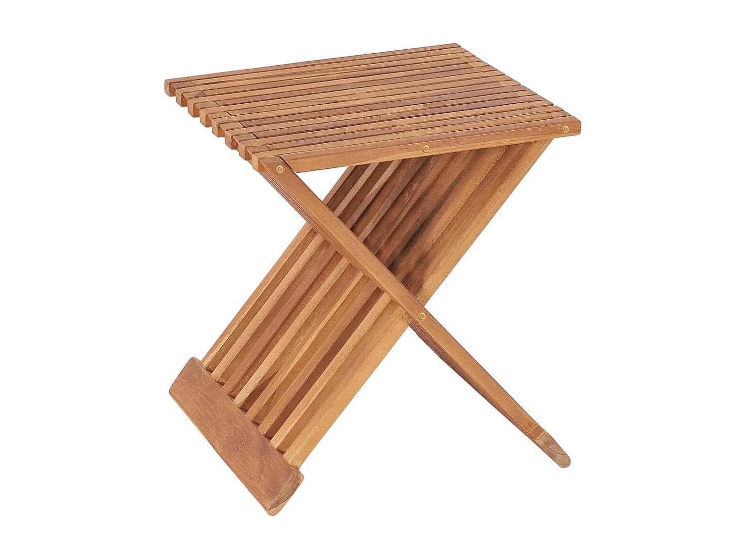 Tabouret assise pliable design bois marron 40 x 32 x 45 cm DEC026365