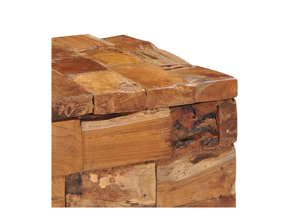 Tabouret assise table d'appoint bois marron 40 x 40 x 45 cm DEC026341