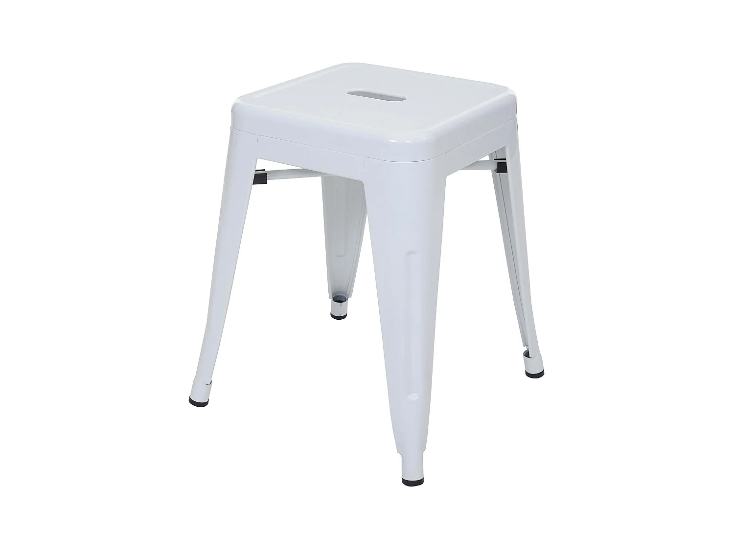 Tabouret bas en métal métal blanche 45 x 8 x 65 cm 04_0008597