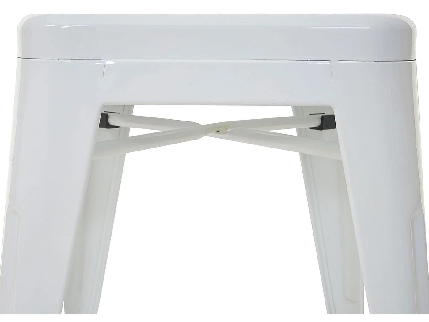 Tabouret bas en métal métal blanche 45 x 8 x 65 cm 04_0008597