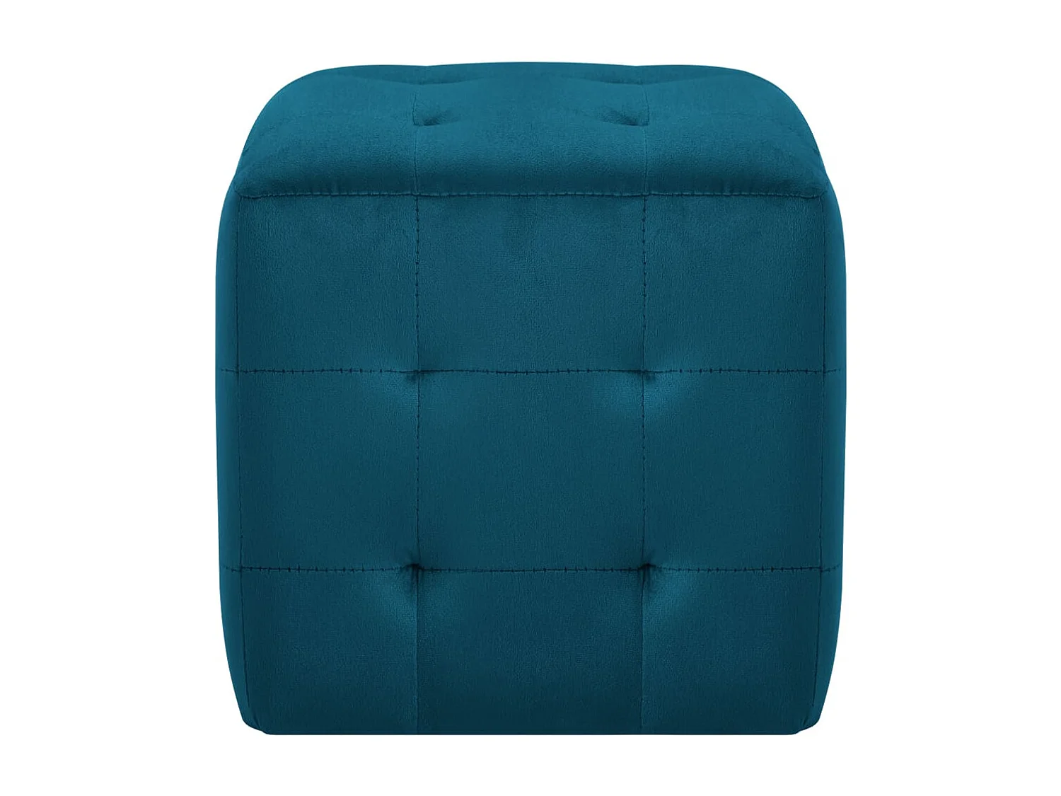 Lot de 2 poufs tissu bleue 30 x 30 x 30 cm DEC029929