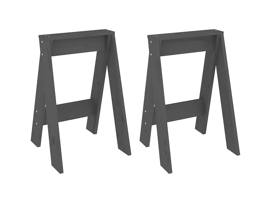 Set de 2 tabourets bois marron 40 x 40 x 60 cm DEC026407