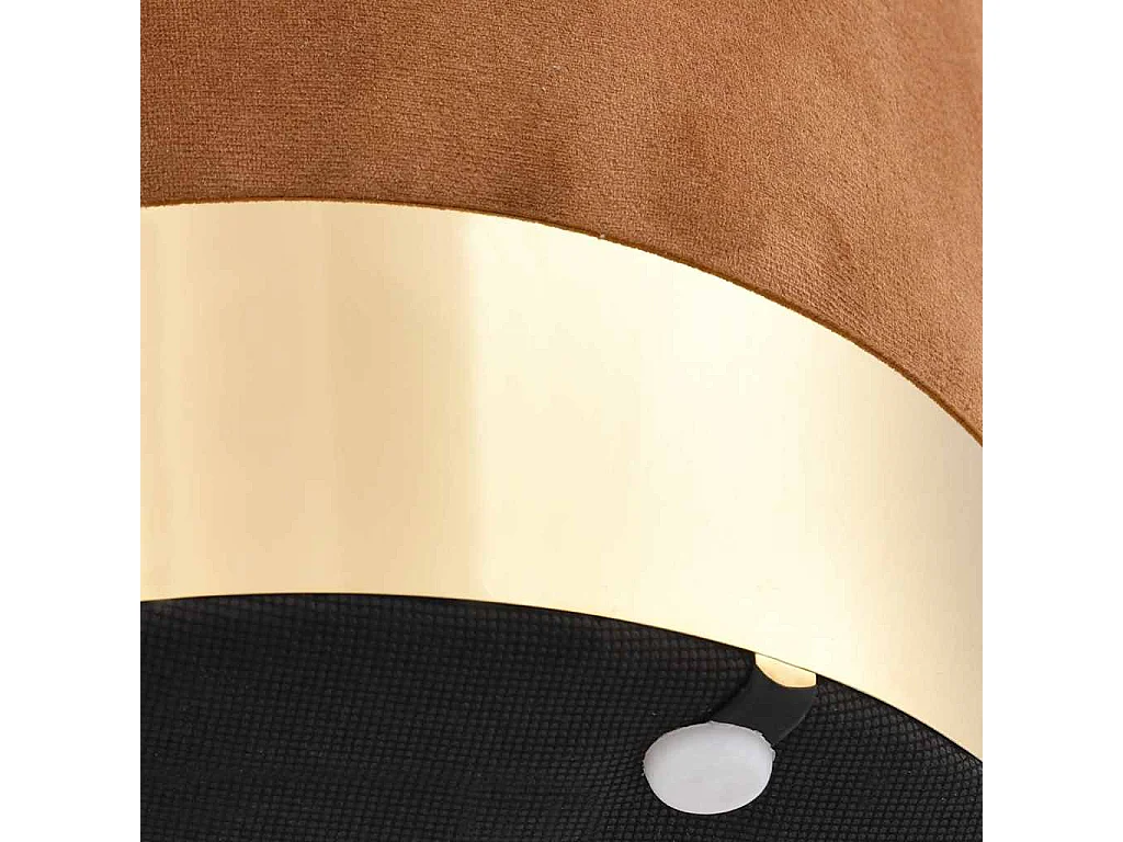 Tabouret assise pouf en métal marron 28 x 28 x 36 cm DEC026363