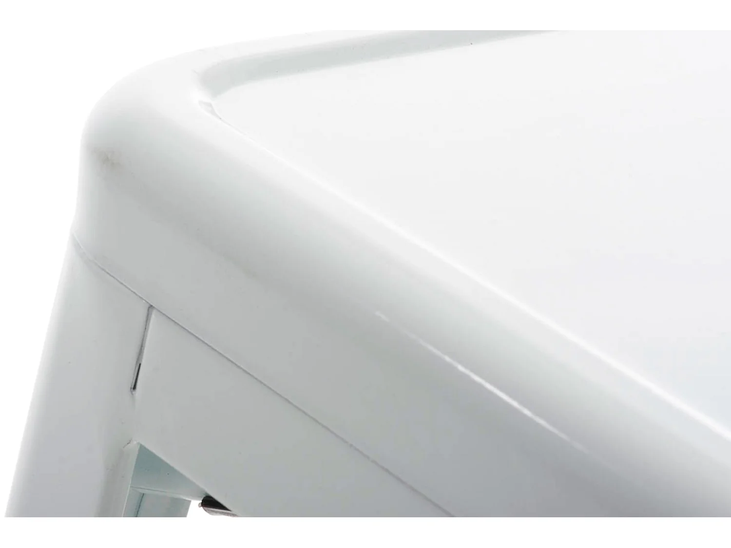 Tabouret bas design industriel métal blanche 40 x 40 x 46 cm 10_0005492