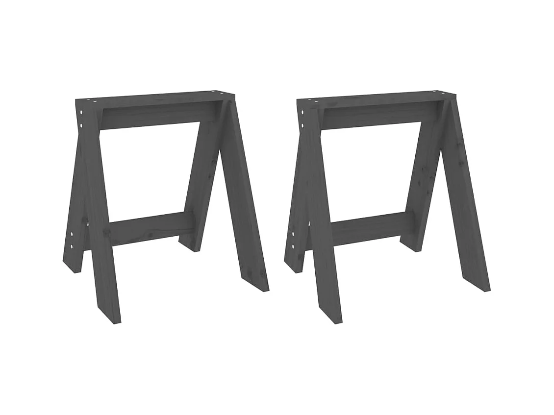 Lot de 2 tabourets bois marron 40 x 40 x 45 cm DEC026406