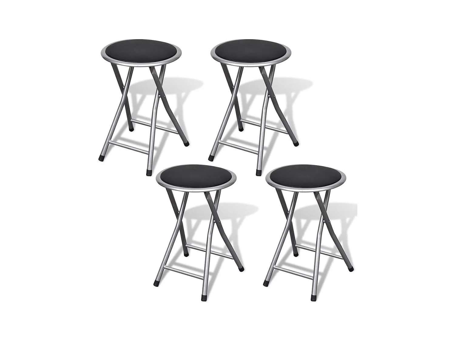 Set de 4 tabourets noire 30 x 30 x 44.5 cm DEC026383