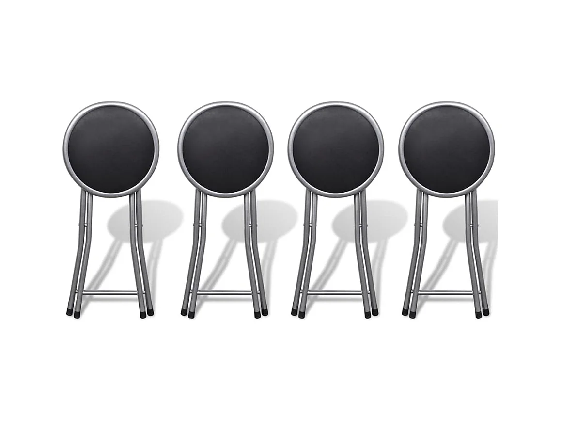 Set de 4 tabourets noire 30 x 30 x 44.5 cm DEC026383