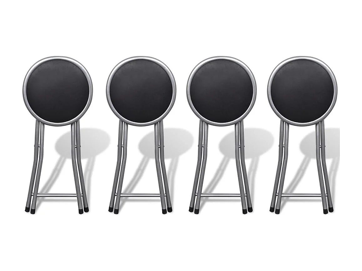 Set de 4 tabourets noire 30 x 30 x 44.5 cm DEC026383