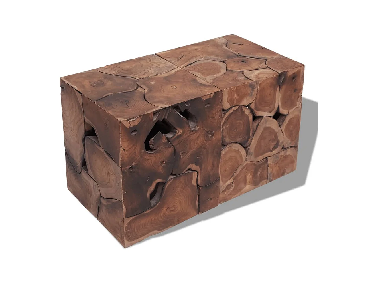 Set de 2 tabourets marron 40 x 40 x 45 cm DEC026414