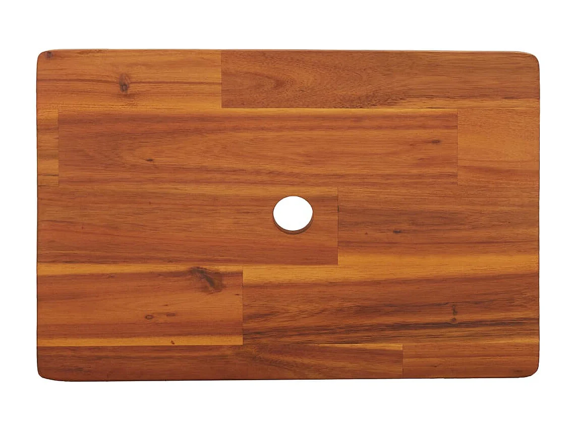 Tabouret assise escabeau support bois marron 38 x 26 x 22 cm DEC026380