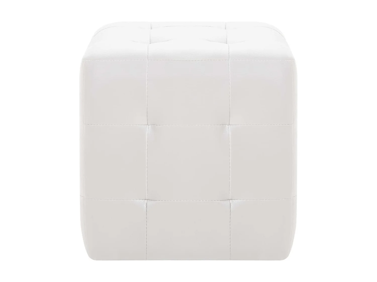 Lot de 2 poufs PVC blanche 30 x 30 x 30 cm DEC030039