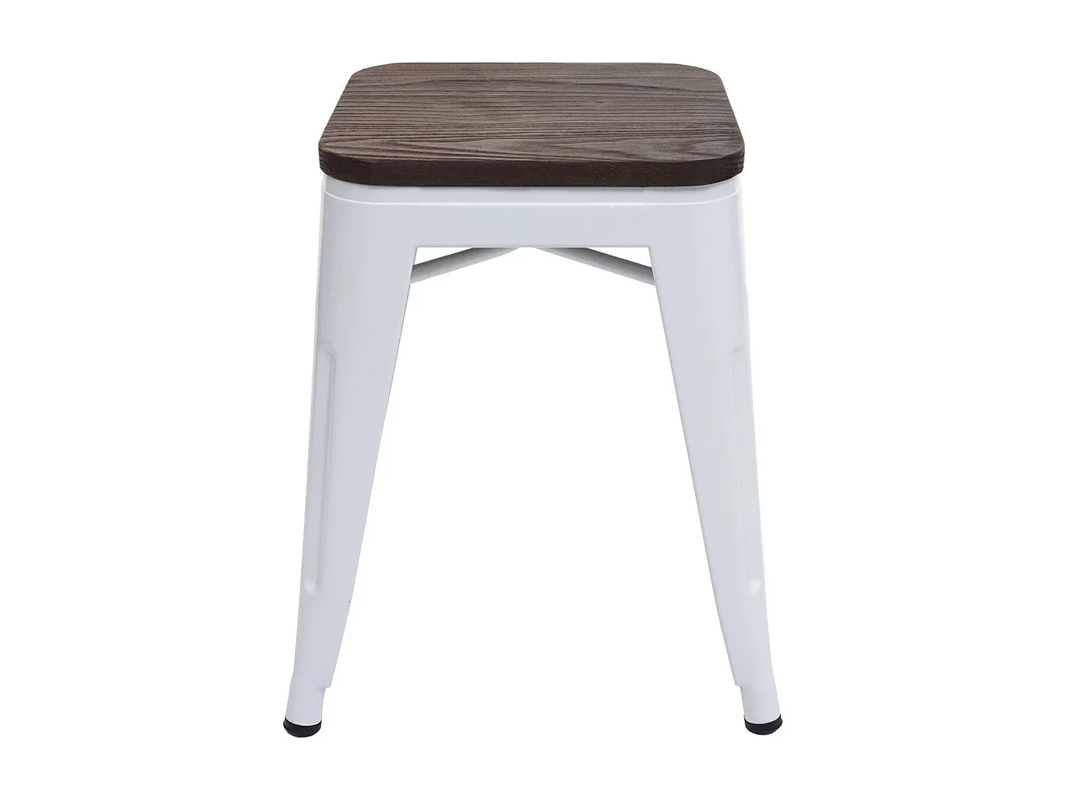 Tabouret bas avec assise métal blanche 39 x 39 x 45.5 cm 04_0005327