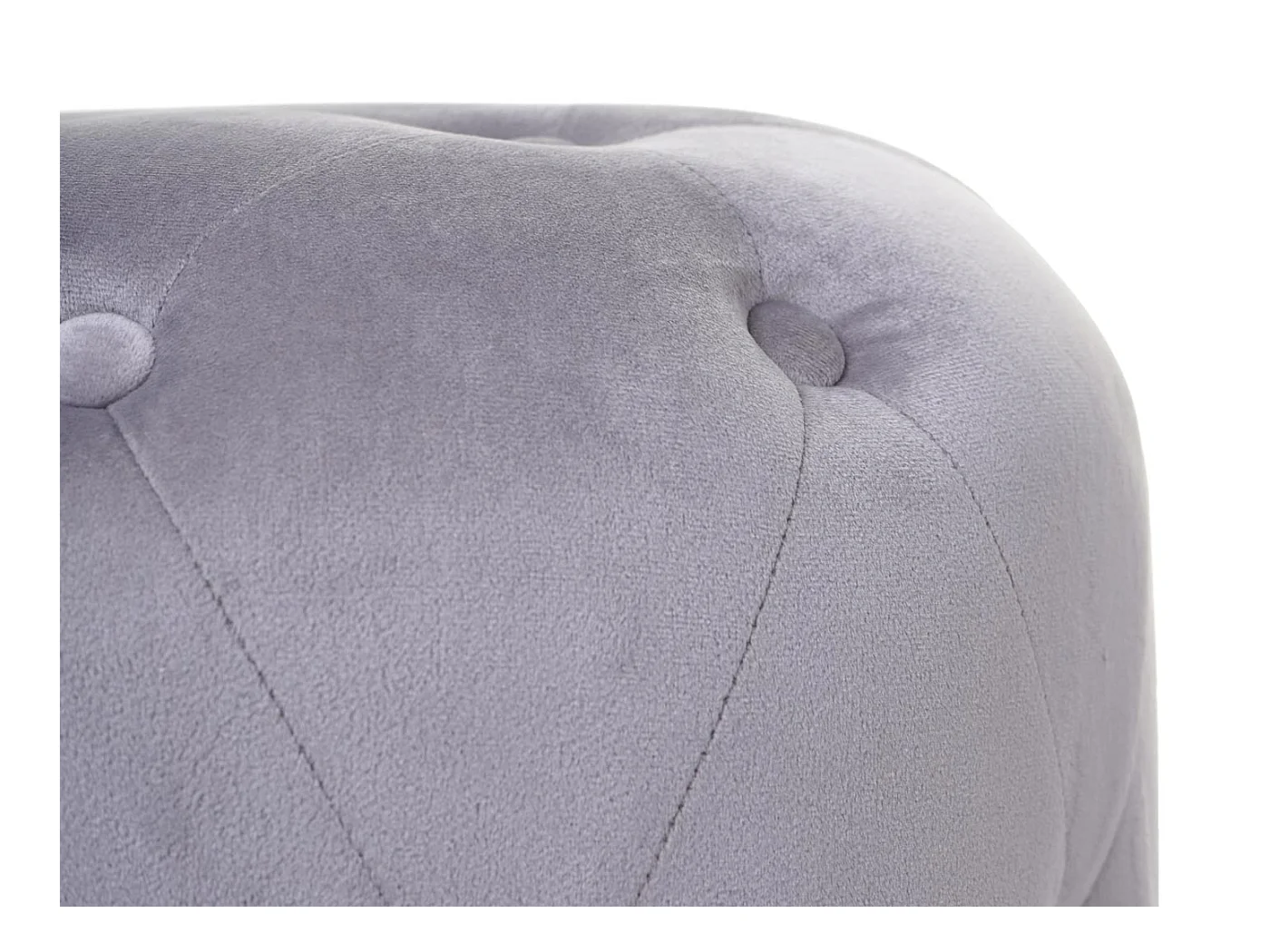 Tabouret pouf capitonné 42x39cm grise 39 x 39 x 42 cm 04_0005335