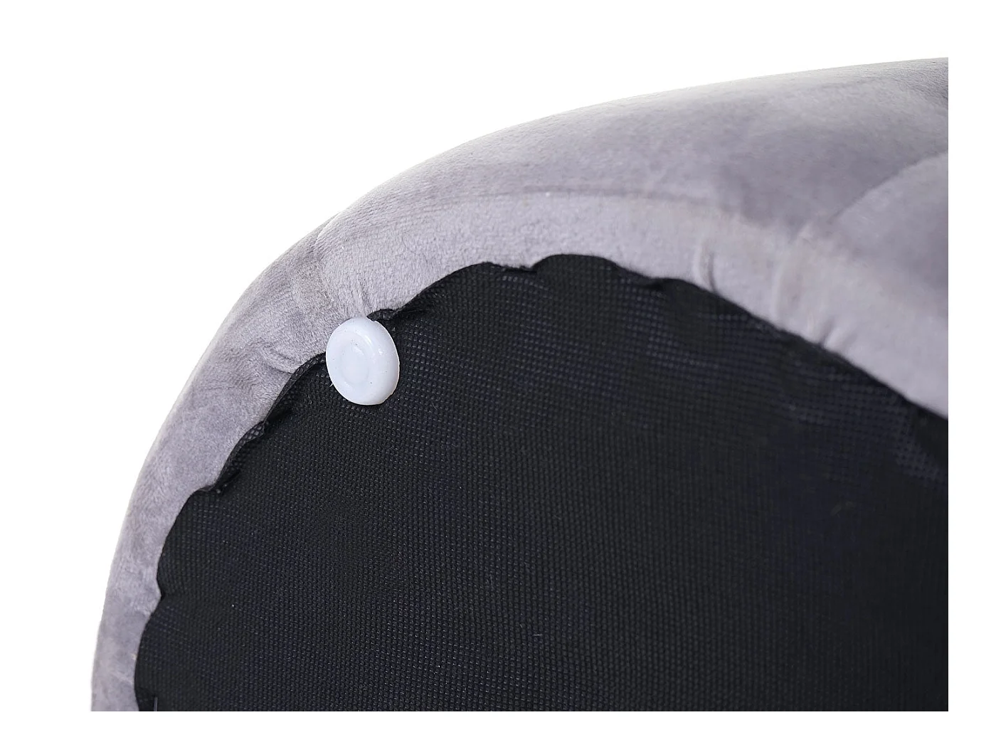 Tabouret pouf capitonné 42x39cm grise 39 x 39 x 42 cm 04_0005335