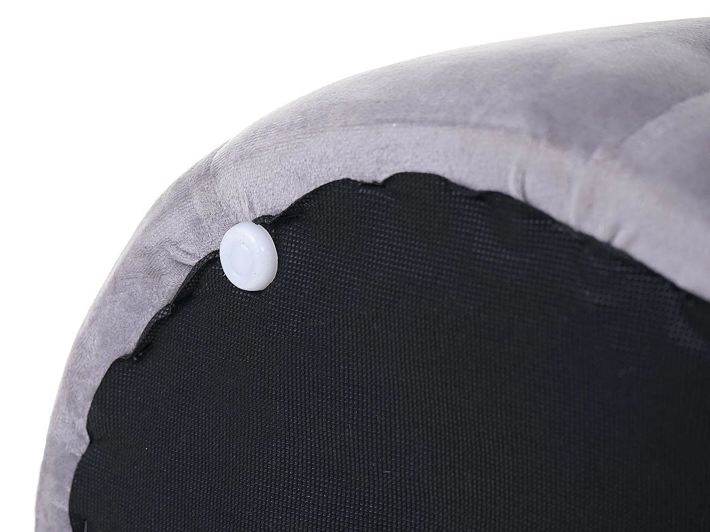 Tabouret pouf capitonné 42x39cm grise 39 x 39 x 42 cm 04_0005335