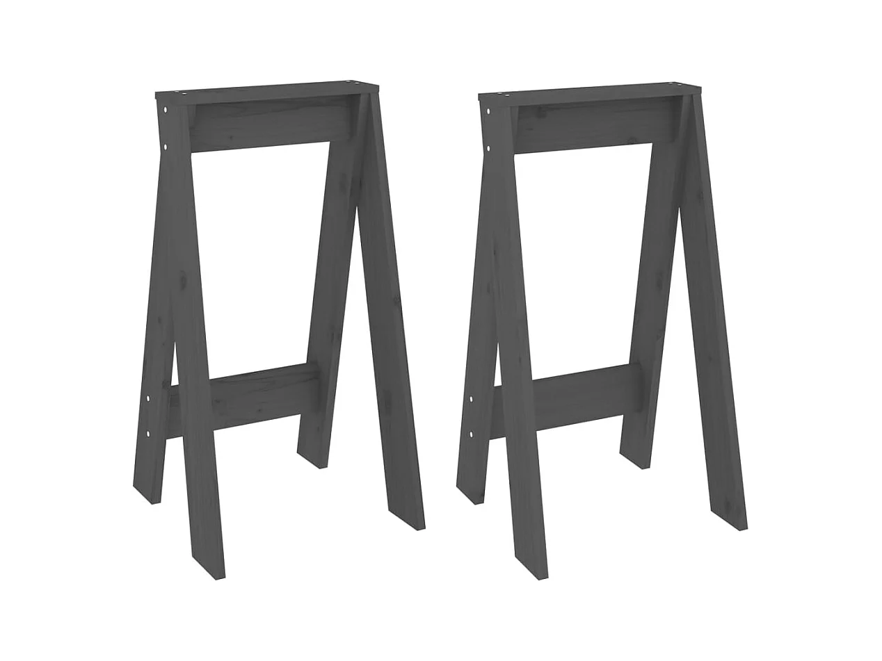 Set de 2 tabourets bois marron 40 x 40 x 75 cm DEC026381